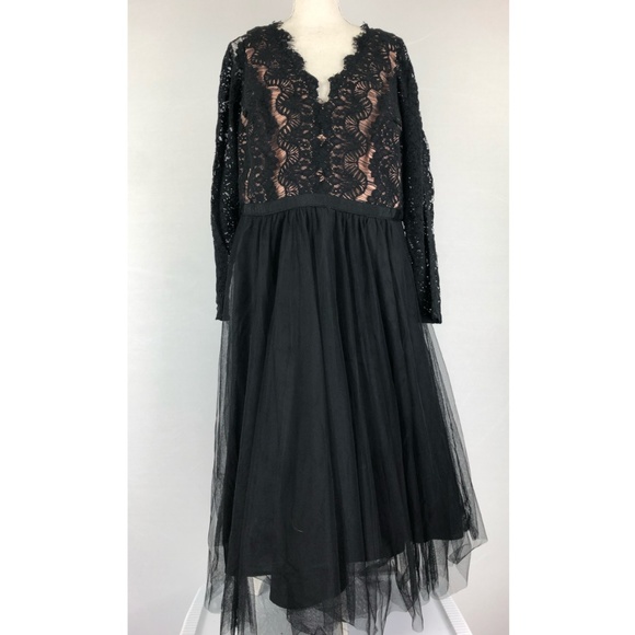 rare beauty lace fit & flare dress city chic